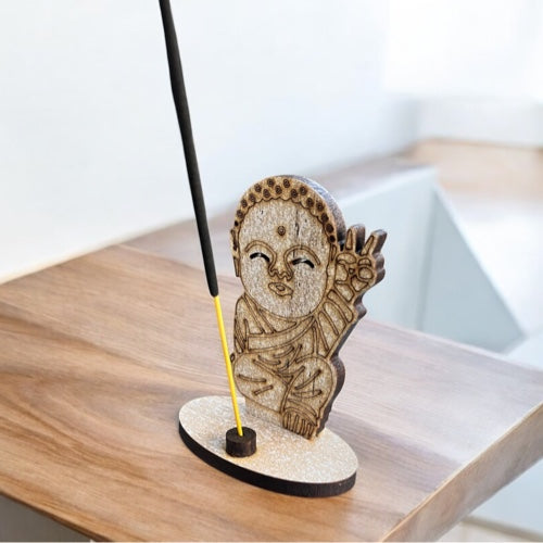 Porta Sahumerio Buda MDF 9cm