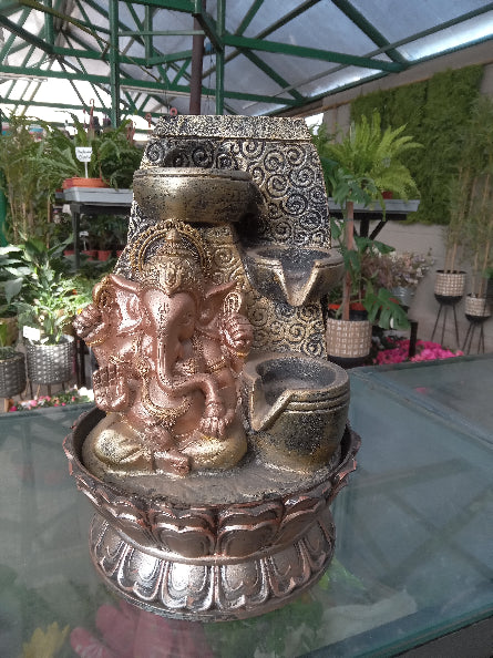 Fuente Ganesha 3 Vasijas 25cm